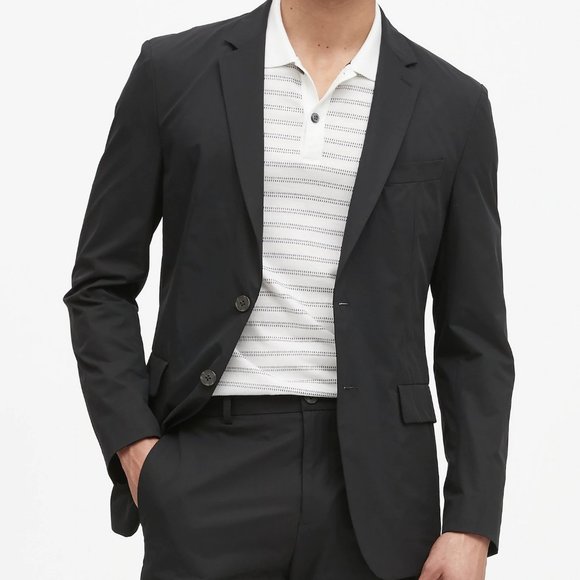 Banana Republic Other - Banana Republic Slim Packable Suit Jacket 42 Black